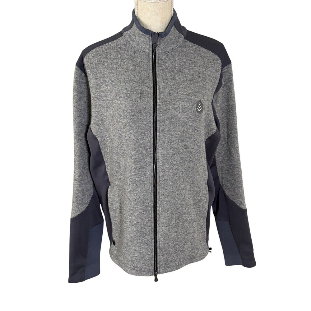 Greyson Sequoia Lux Hybrid Full Zip Golf‎ Jacket Heather Gray Size Medium